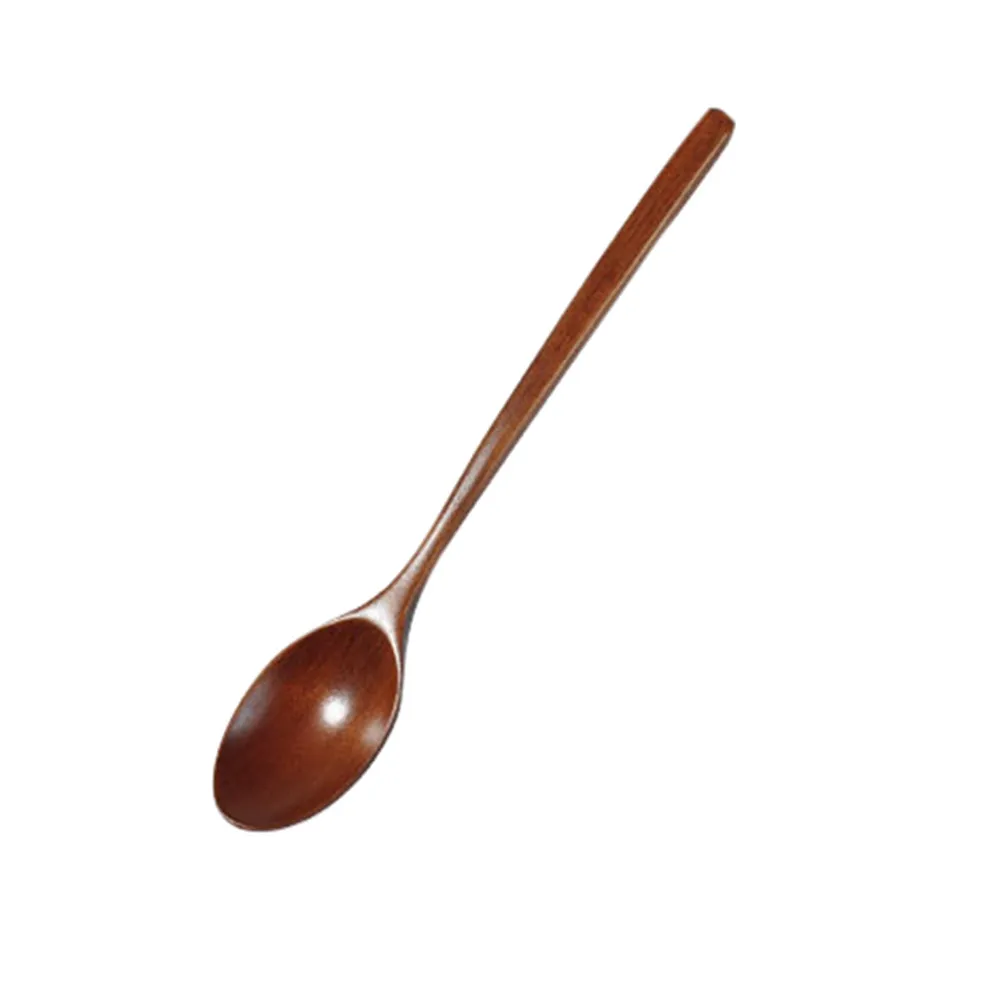 Высокое качество практичность деревянная Ложка Вилка бамбуковая кухня, кухонная утварь инструменты суп-Чайная ложка посуда кухонный гаджет HH4 - Цвет: Brown