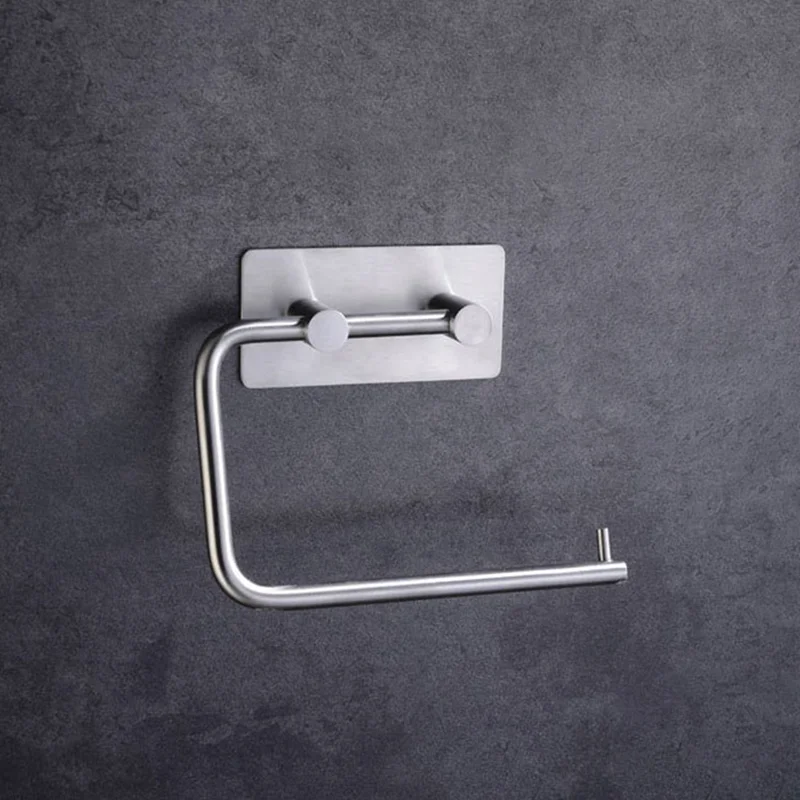304 Stainless Steel Paper Towel Rack Simple Punch-free Towel Rack For Household Bathroom Home Improvement