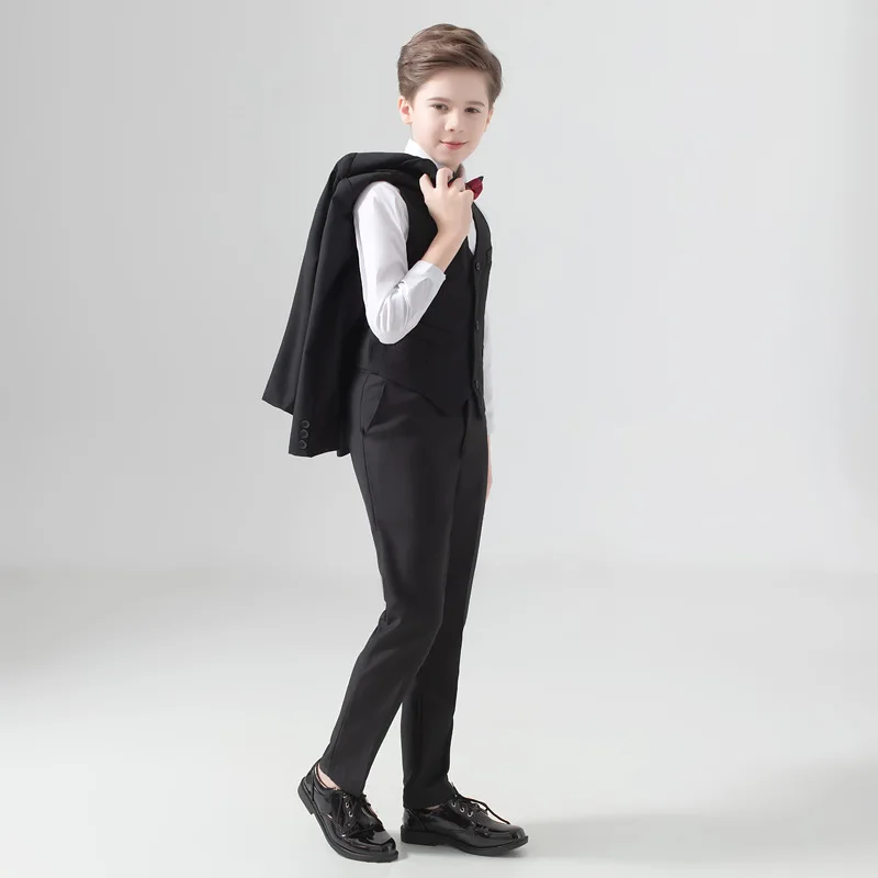 Flower Boys Suit for Weddings Prom Party Performance Costume 2-16T