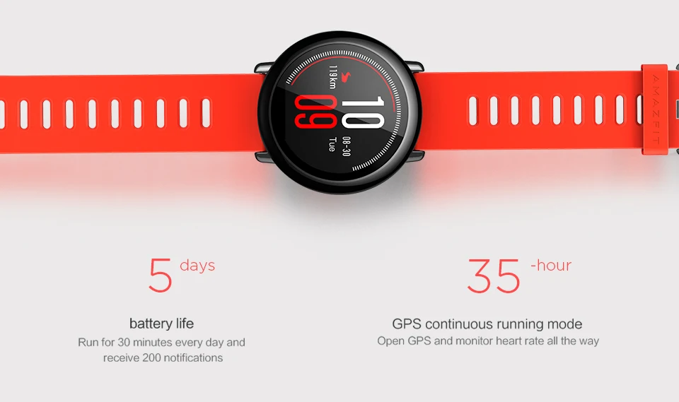 Смартфон в России Huami Amazfit Pace Smartwatch Amazfit умные часы Bluetooth gps информация толчок пульса Интеллектуальный монитор