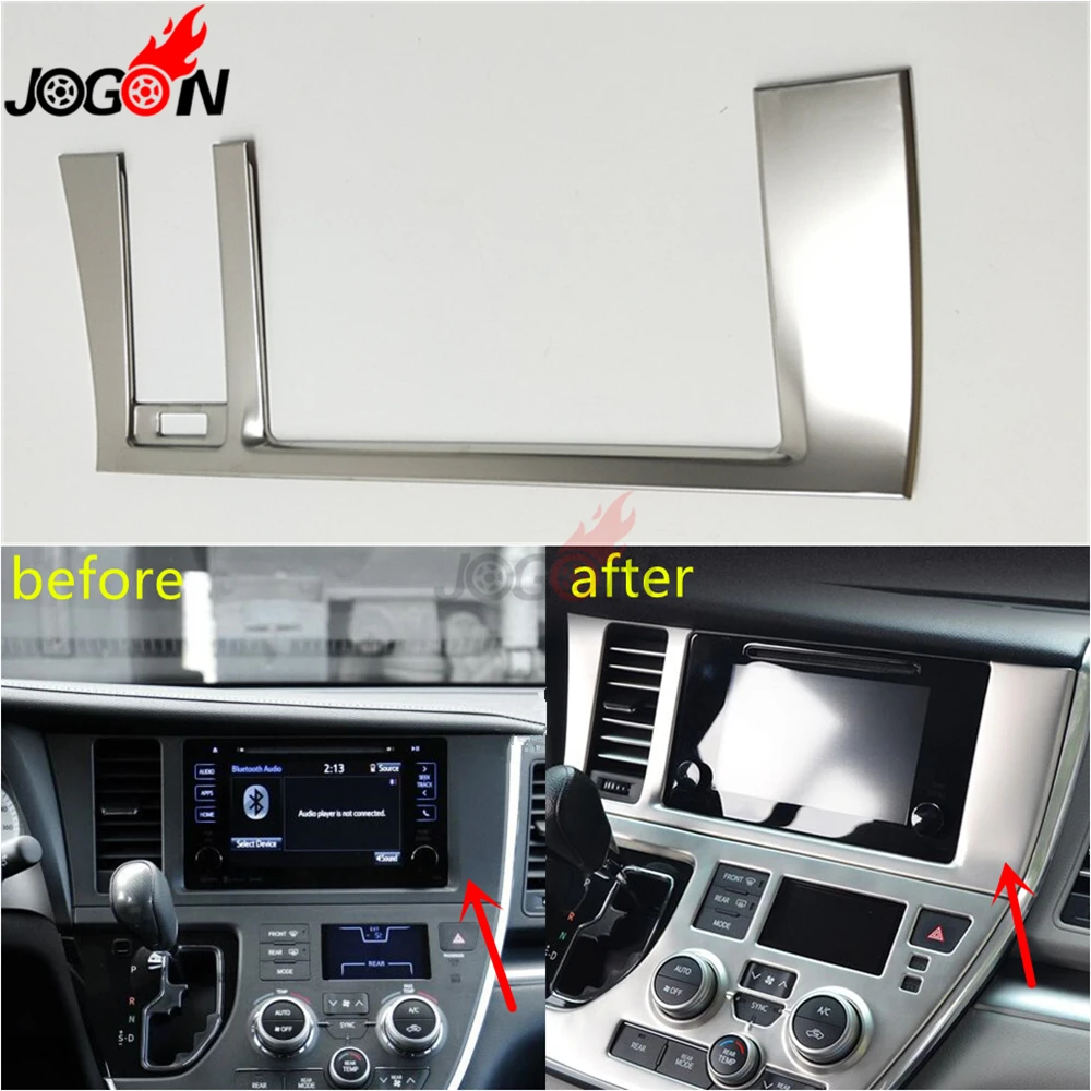 Аксессуары для салона автомобиля навигационная рама консоль панель управления Накладка для Toyota Sienna MK3 XL30
