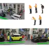 1:64 Scale Hand Painted Miniature Model Figures Gas Station Layout Diorama 3