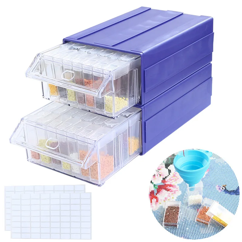 140/70 Diamond Painting Beads Storage Container with Detachable Boxes and  Individual Square Round Grids for Storage Beads Drills - AliExpress