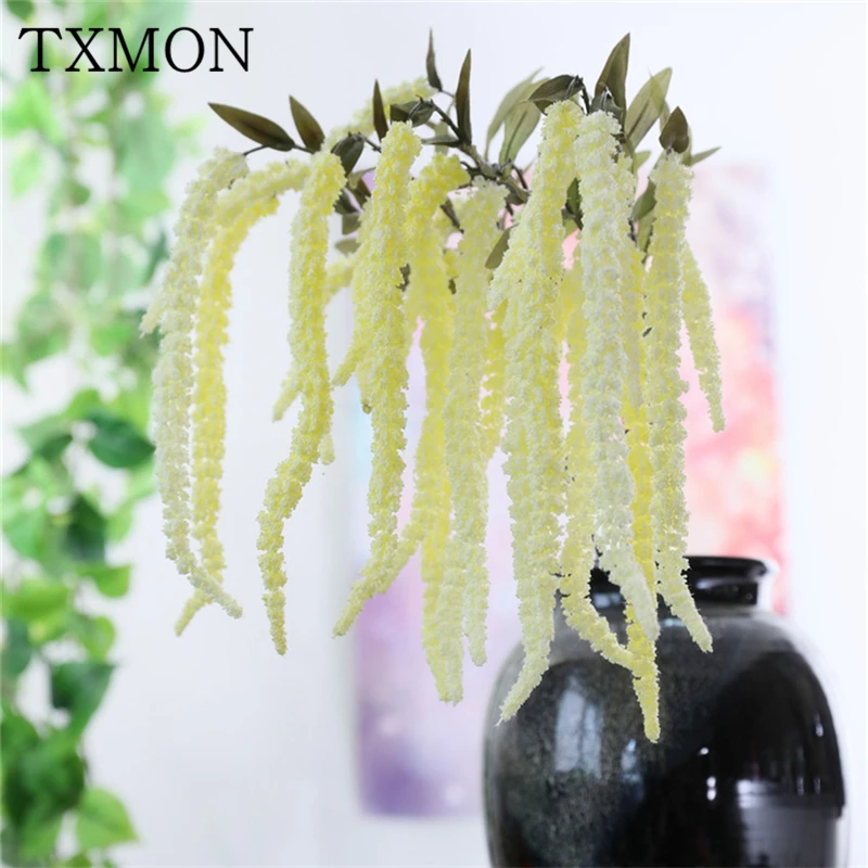 110 Cm Simulasi Busa Gandum Palsu Bunga Pernikahan Gantung Rotan