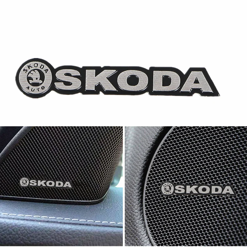4 шт. алюминиевые 3D-наклейки на колонки Skoda Octavia A5 A7 RS Fabia | Автомобили и мотоциклы