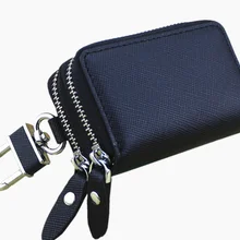 Повседневный Женский кошелек из натуральной кожи на двойной молнии, брелок с тиснением для ключей, Мужская ключница, автомобильный держатель для ключей, монета, Poch