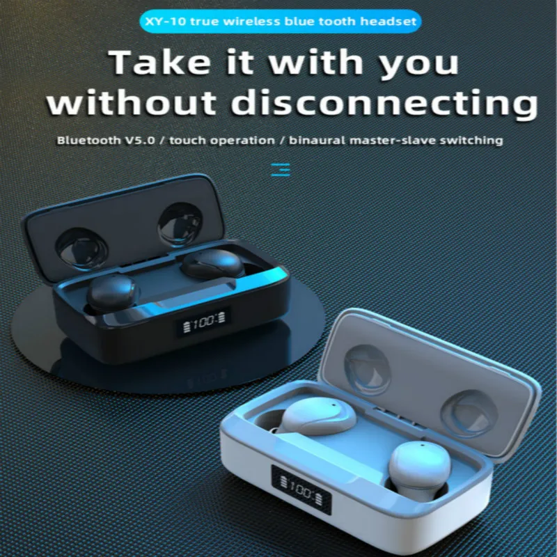 New Wireless Bluetooth 5 0 Earphone Stereo With Mic Earpiece Sports Noise Reduction Game Earphone For iphone and Android phone