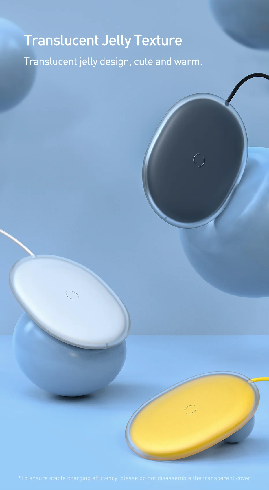 Baseus chargeur sans fil QI 15 w pour les mobiles et Airpods/pro-1