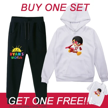 

ryan's world Pantsuit Sweatshirt Casual Thick Winter Hoodies Outerwear Kid Boy Girls Sweatshirt Sportswear Tops Children Cartoon