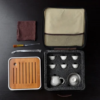 

Travel Tea Set For Ceremony Green Tea Pot Set Glass Teapot With Candle Tea Travel Vintage Set Teapot With Cups Tea CVI10AE 4