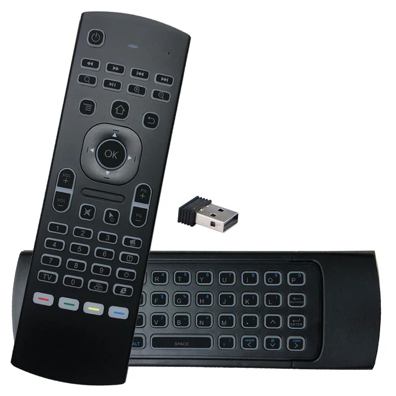 MX3 воздушная мышь с подсветкой 2 4G RF Беспроводная мини клавиатура IR Learning Smart Voice Remote
