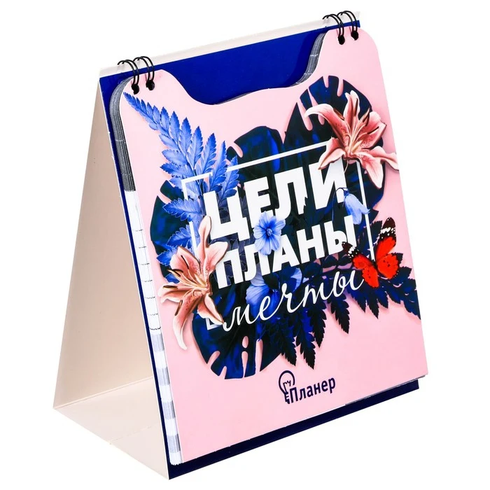Планер квадратный на гребне &quotЦели планы мечты&quot 50 листов | Канцтовары для офиса