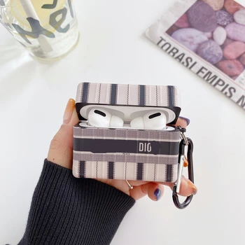 

Luxury Flowers case wireless Bluetooth Headphone case For airpods Pro stripe Cover Earphone Accessories Case For airpods 2 cases