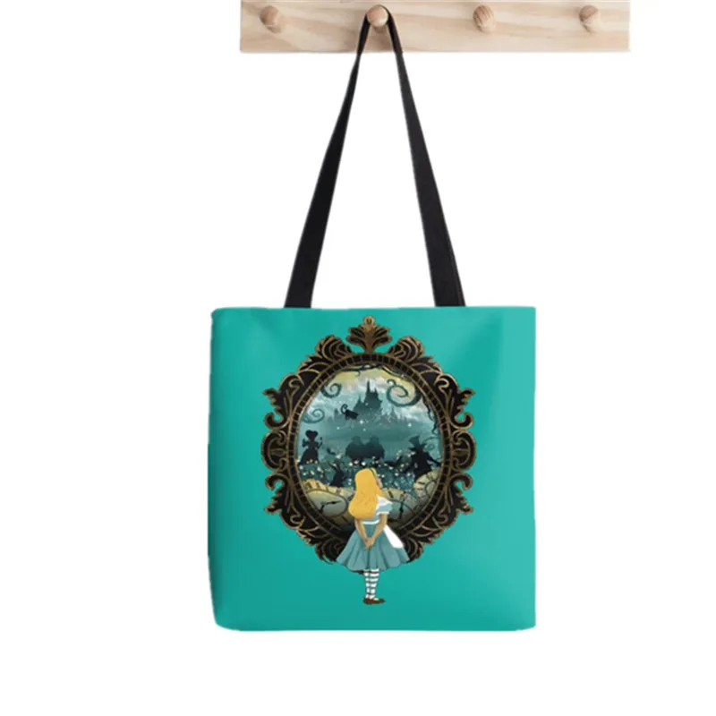 Shopper Alice I'm Not Crazy Tote Bag Painted Tote Bag women Harajuku shopper handbag girl Shoulder shopping bag Lady Canvas Bag