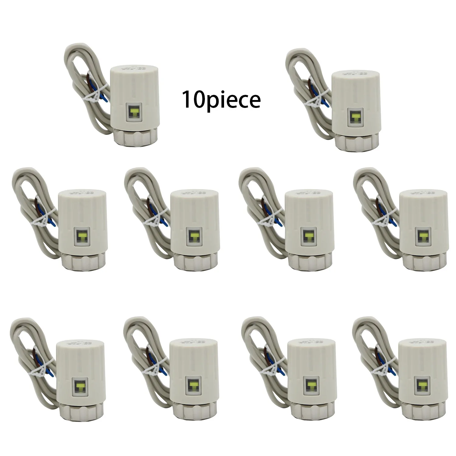 Manifold 230v ปกติเปิดตัวกระตุ้นความร้อนไฟฟ้าเทอร์โมอิเล็กทริกไดรฟ์มอเตอร์สําหรับ ufh เครื่องทําความร้อนใต้พื้น 1