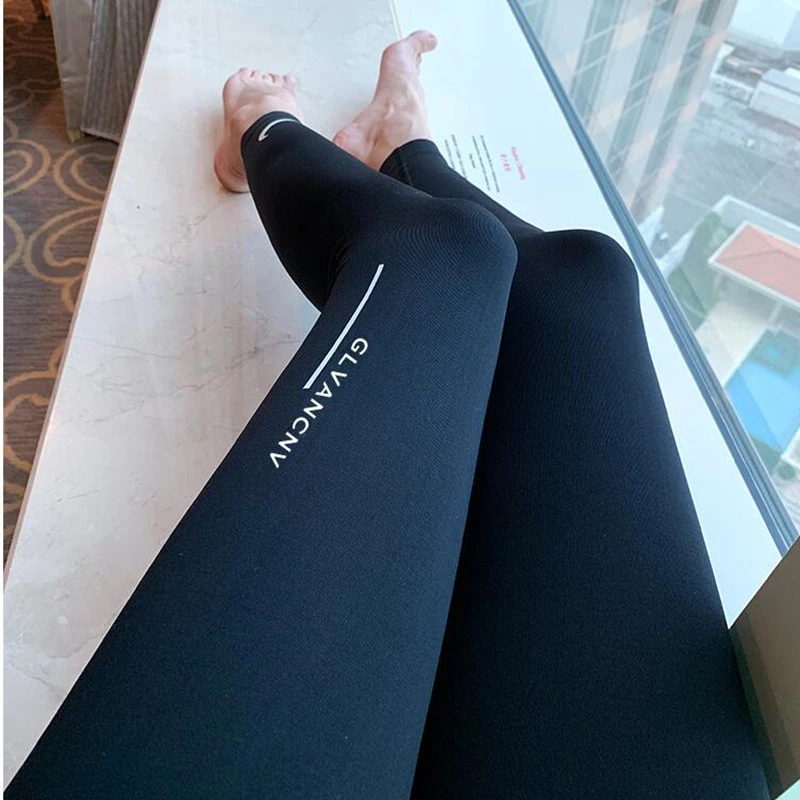Crescent High Waist Leggings for Women Fitness Pants Slim Comfortable Sports Pants Running Bodybuilder Reflective Legins F5A129