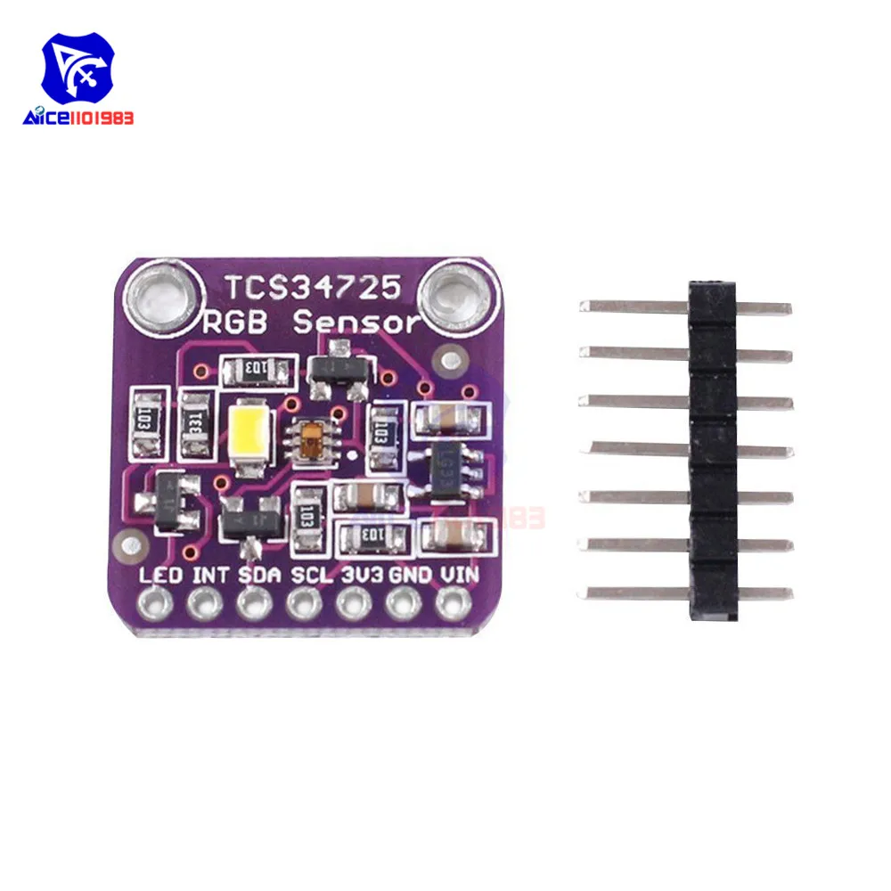 Diymore TCS34725 RGB светильник Цвет Сенсор модуль распознавания с инфракрасным фильтром