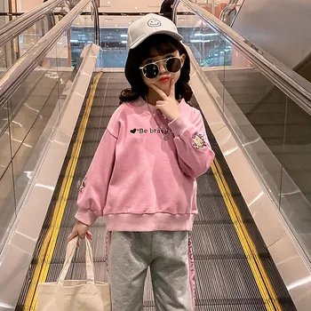 

Girls Long Sleeve Pullover Kids Hoodies Casual Embroidery Sweatshirt Children Clothes for Girls 8 10 12 14 Yrs Clothing 2020 New