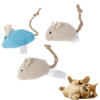 

3pcs/lot Mix Pet Cats Toys Fun Plush Mouse Cat Toy For Pet Little fat mouse Cat Toys