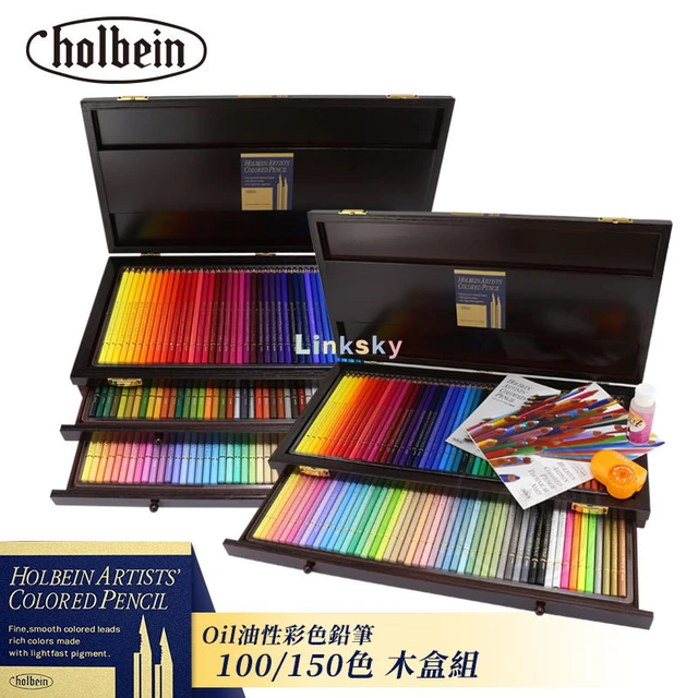 Holbein Artist Oil-Based Colored Pencils OP941 100 Color Set ,OP946 150  color set,With Wooden Box - Lapis De Colorir - AliExpress