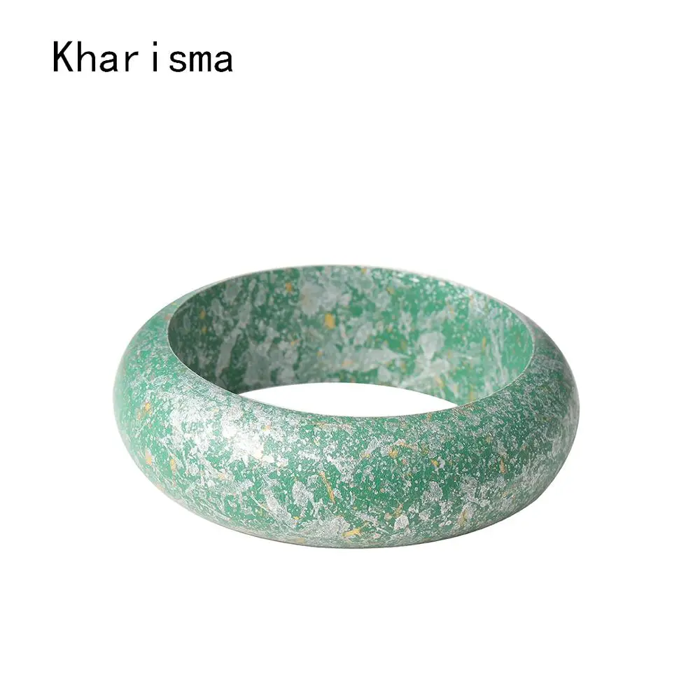 

KHARISMA 2019 Vintage Round Black Red Wooden Antique Bangles Fashion Jewelry Ethnic African Indian Big bracltet For Women Party