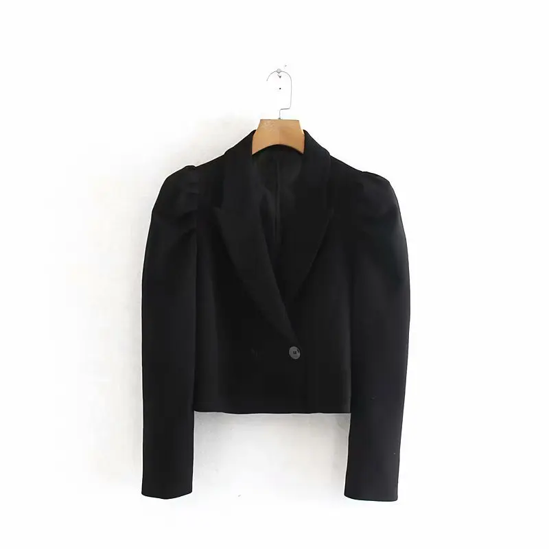 

2019 Autumn Europe And America WOMEN'S Dress New Style Puffy Shoulder Casual Suit Jacket Women's 094-6231