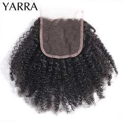 Afro Kinky Curly Closure 100% Human Hair Weave Afro Kinky Curly Closure Only Pre Plucked 4x4 Lace Closure with Baby Hair Yarra