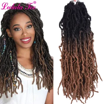

18inch Bobbi Boss Nu Locs Crochet Hair Ombre Synthetic Braiding Hair For Black Women Faux Locs Crotchet Braid Hair Extension