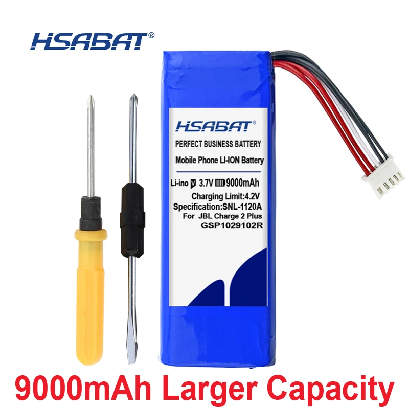 

HSABAT 0 Cycle 9000mAh GSP1029102R Battery for JBL Charge 2 Plus,Charge 2+,charge 3 2015 Version P763098 Replacement Accumulator