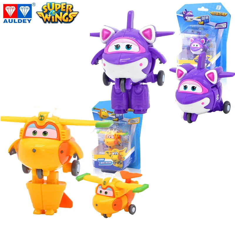 set with box AULDEY, мини Супер Крылья, сезон, Кристал, BUCKY, деформация, фигурки, оригинальная игрушка, трансформирующаяся струя, высота около 5 см - Цвет: set with box