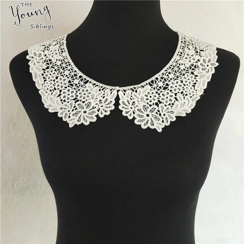 Lace fabric 2019 high quality White Laces collar Embroidery lace and