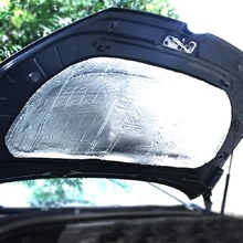 LEEPEE 12 шт./компл. 50*30 см 5 мм Tri-слой стеклоткани резиновая губка автомобиля брандмауэр шумоизоляция коврик теплоизоляция для звукоизоляции коврик