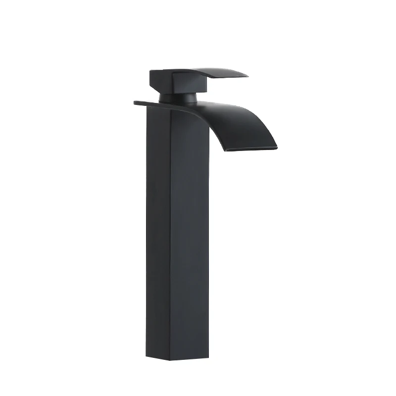 

Single Handle Portable Deck Mount Waterfall Bathroom Faucet Vanity Vessel Sinks Mixer Tap Cold And Hot Water Tap