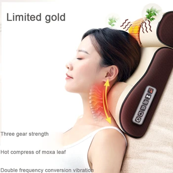 

Shoulder Massage Instrument Relaxation Massage Pillow Electric Shoulder Back Heating Kneading Infrared therapy pillow shiatsu