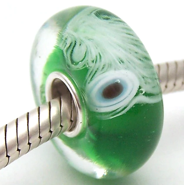 

PJG1198 100% S925 Sterling Silver Beads Murano Glass beads Fit European Charms Bracelet charms diy jewelry Lampwork GlassBeads
