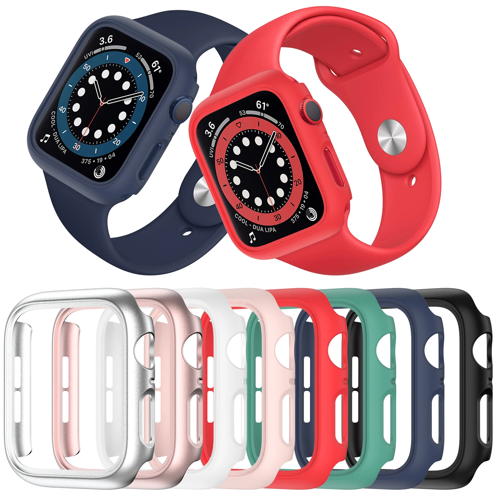 Matte Case for Apple Watch 45mm 41mm 38mm 42mm 40mm 44mm, Hard PC Bumper Protective Cover Frame for iWatch SE 7 6 5 4 3 2 1 Matte Case for Apple Watch 45mm 41mm 38mm 42mm 40mm 44mm, Hard PC Bumper Protective Cover Frame for iWatch SE 7 6 5 4 3 2 1