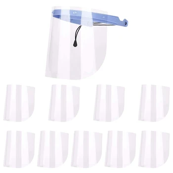 

10pcs Cover + 1 shelf Multi-function Protective Cap Anti Infection Protective Hat Eye Protection Anti-fog Hat Anti-saliva Cap