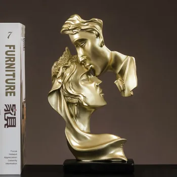 

Luxury Minimalist Northern Europe Figure Sculpture A affectionate kiss Soft Decoration Art Light Decoration Ornaments Gifts