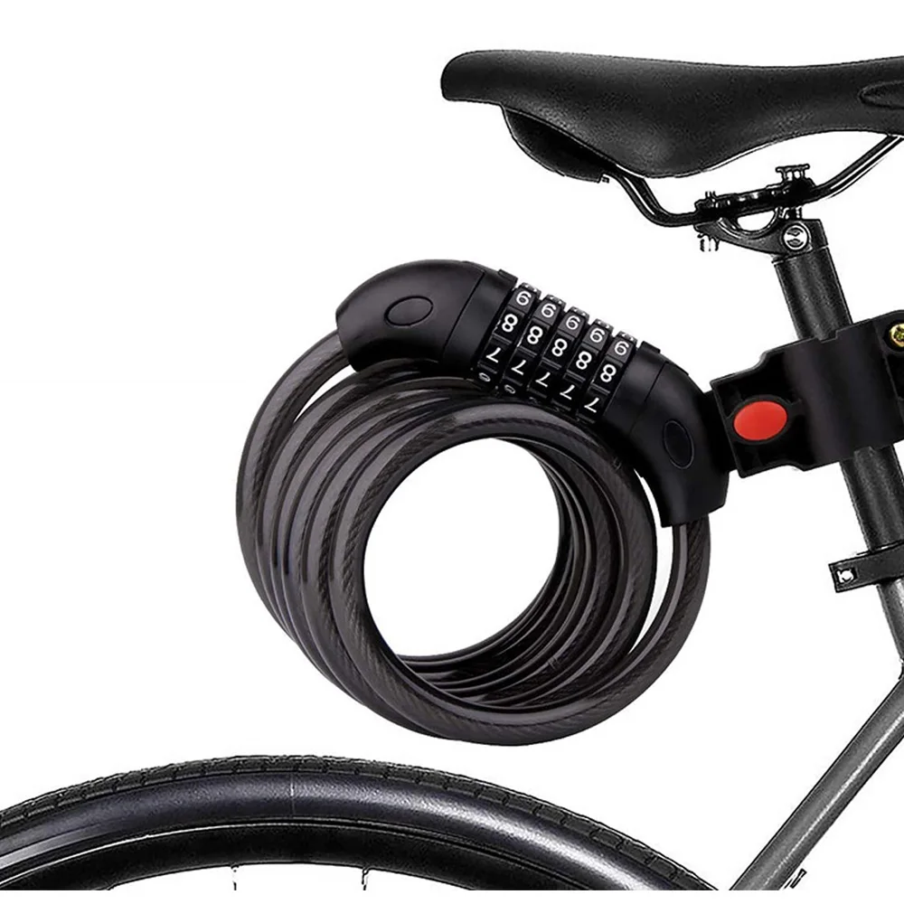 

Bike Password lock Anti-Theft MTB Combination Lock Bike Cable code Lock Security safety Coded Steel Wiring Bicycle Safety Lock
