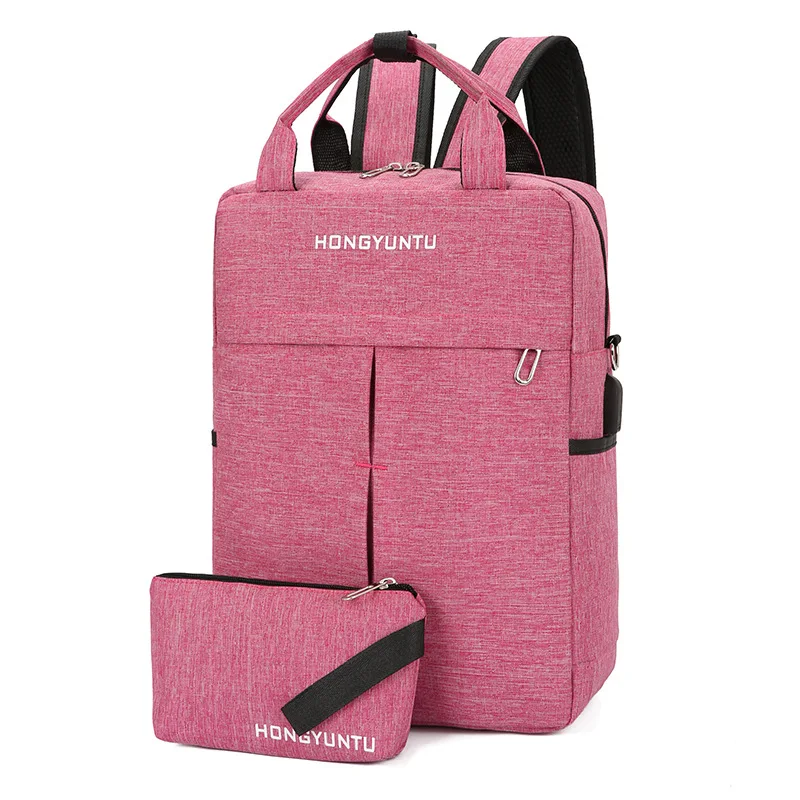 

New Style Versatile Business Oxford Cloth Double Back Primary School STUDENT'S School Bag Two-Piece Set Multi-functional Outdoor