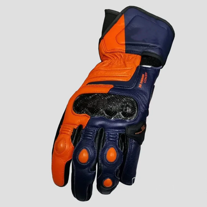 Free shipping 2021 Dain Carbon 3 Motorcycle Long Gloves Moto gp Racing Motorbike Gloves Cowhide Motocross Touch Screen Gloves