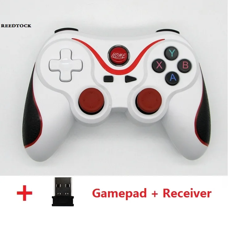Джойстик Геймпад пульт дистанционного управления X3 беспроводной Bluetooth 3,0 игровой контроллер для PS3/Android смартфон планшетный ПК с ТВ-боксом - Цвет: white 2 in1 receiver