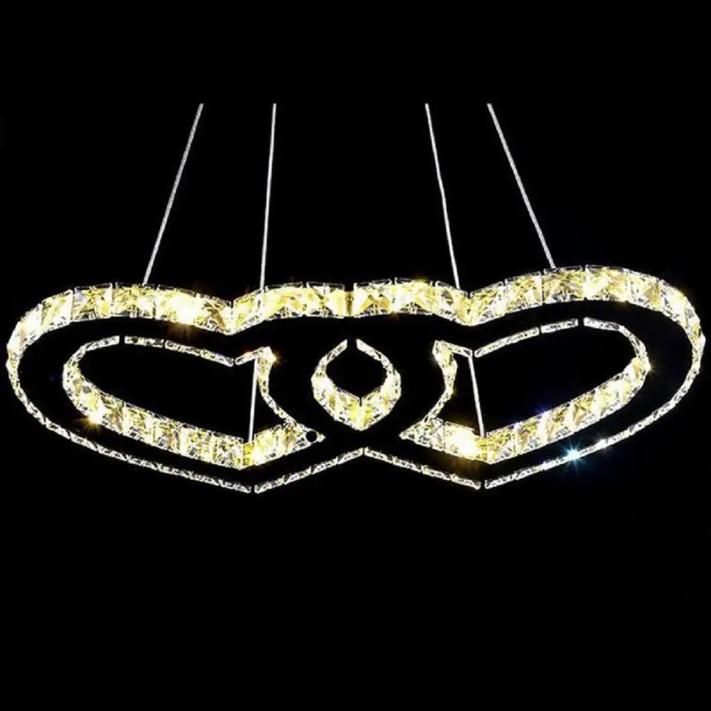 Новый дизайн led хрустальная люстра Современная нержавеющая сталь + прозрачный