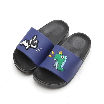 

Doggie Dragon Cartoon Dog Children Slippers For Boys Dinosaur Shoes Girls Kids Anti-Slippery Soft Home Footwear Bathroom Garden