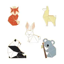 Special Badges Tetris-shaped Animal Brooch Cute Badges Of Fox Koala Panda Rabbit Clothes Backpack Accessories