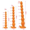 Super Long Anal Beads Liquid Silicone Big Butt Plug Prostate Massage Anal Dilator Adult Toys For Men Women Couples Sex products ► Photo 2/6