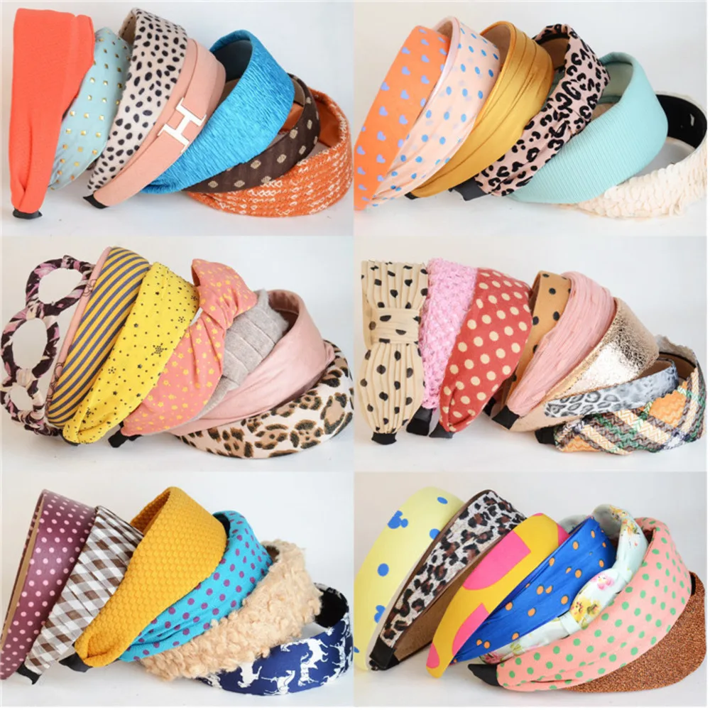 

10 Random Women Spring Autumn Suede Headband Vintage Cross Knot Elastic Hair Bands Soft Solid Girls Hairband Hair Accessories