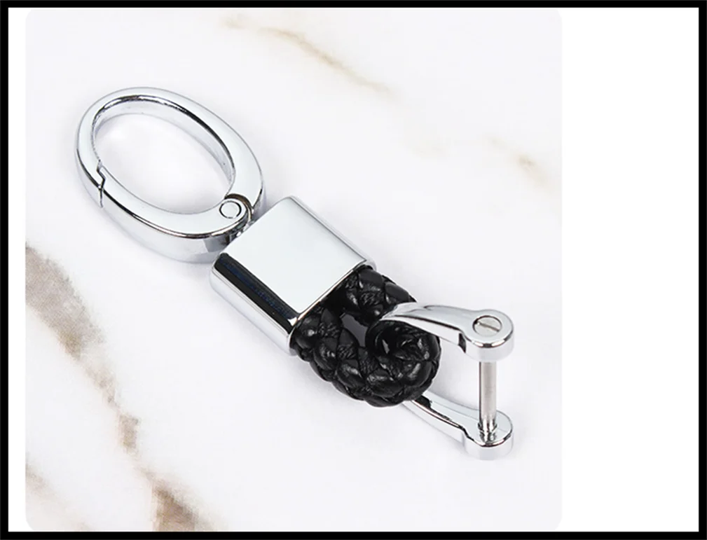 

Car hand-woven leather rope horseshoe waist hanging keychain for BMW 6-series E63 E64 F06 F12 F13 M6 1 E81 E82 E87