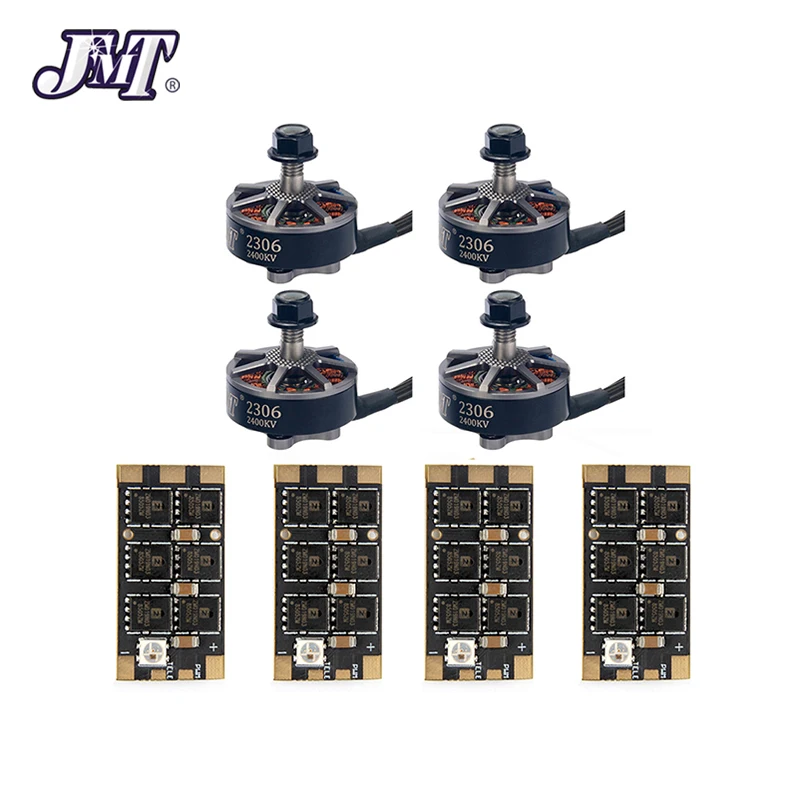 

JMT 2306 2400KV Brushless Motor + Tekko32 F3 35A ESC BLHeli_32 3-6S F3 for 210 250 280 300 FPV Racing RC Drone Quadcopter