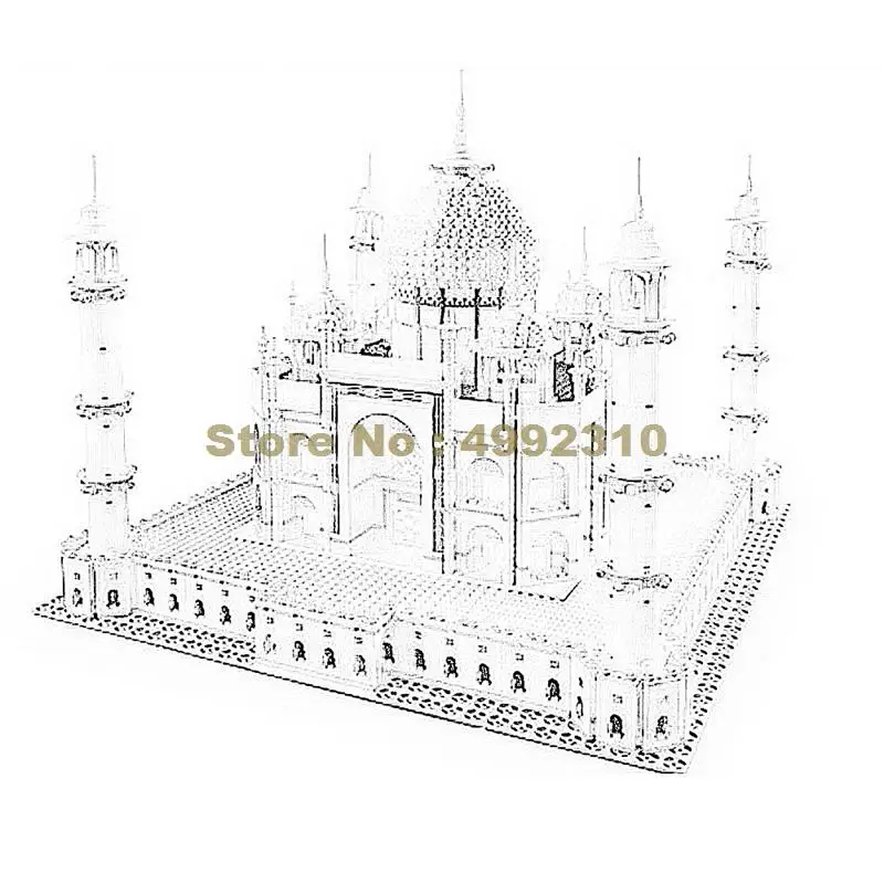 5952 шт. создатель taj mahal строительные блоки 10189 кирпичные игрушки